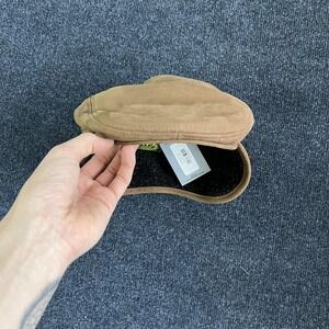 Scala Hat Cap Fitted Mens Large Brown Insulated Lined Winter Flat Cap Warm